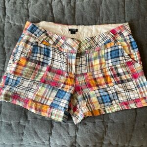 Madras J crew factory city shorts